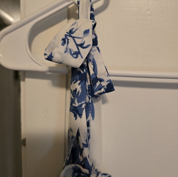 NWT o.p.t. Floral Blue and White Dress - Picture 4 of 7